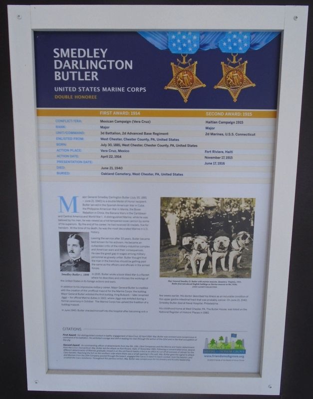 Smedley Darlington Butler Marker image. Click for full size.
