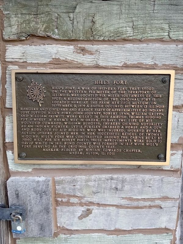 Hill's Fort Marker image. Click for full size.