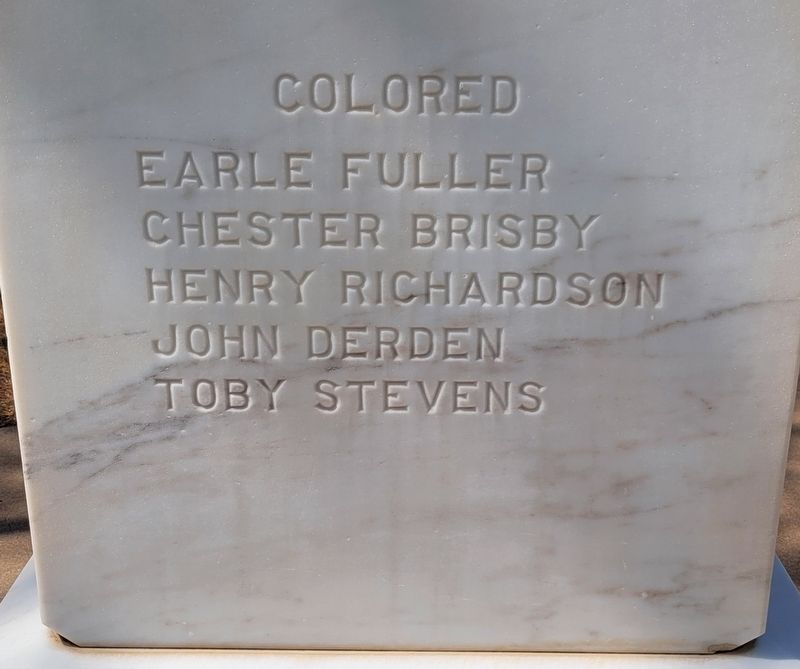Memorial to Our World War Dead Marker - Left Side image. Click for full size.