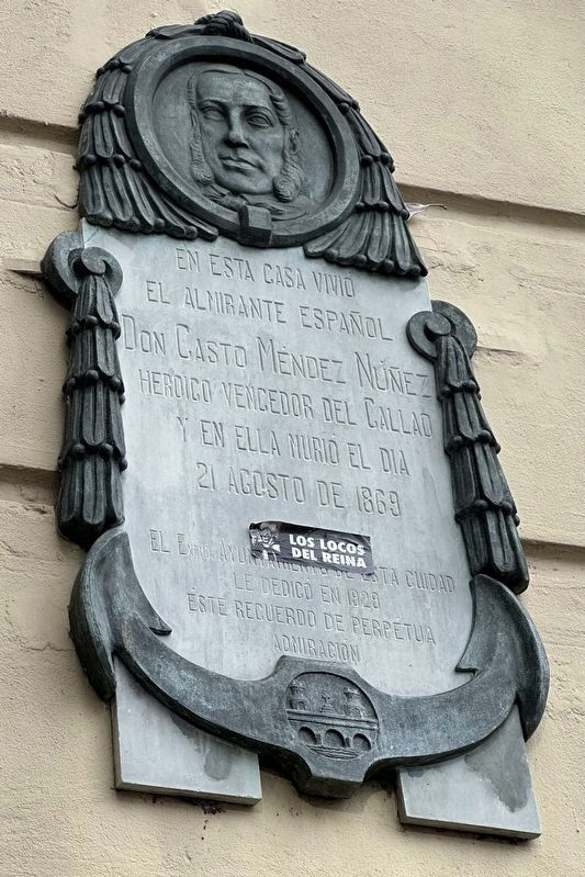 Don Casto Méndez Núñez Marker. Click for full size. Don Casto Méndez Núñez Marker image. Click for full size.