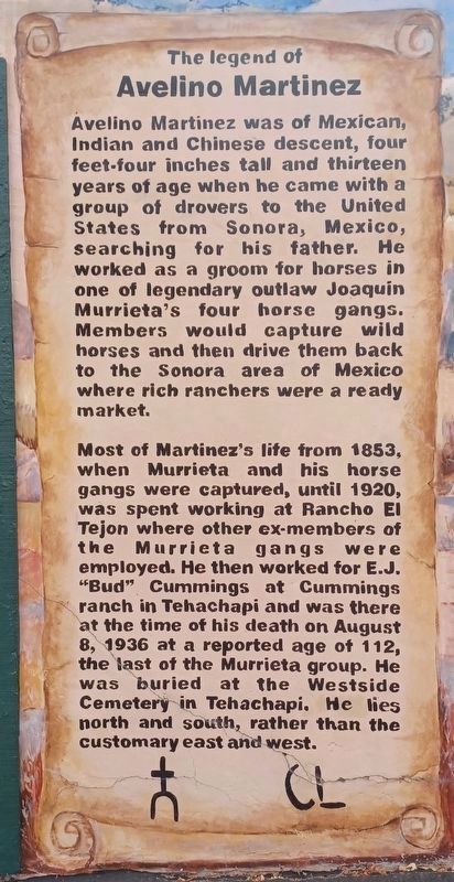 The Legend of Avelino Martinez Marker image. Click for full size.