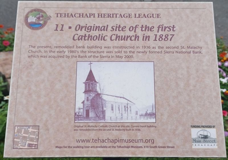 Original site of the First Catholic Church in 1887 Marker image. Click for full size.