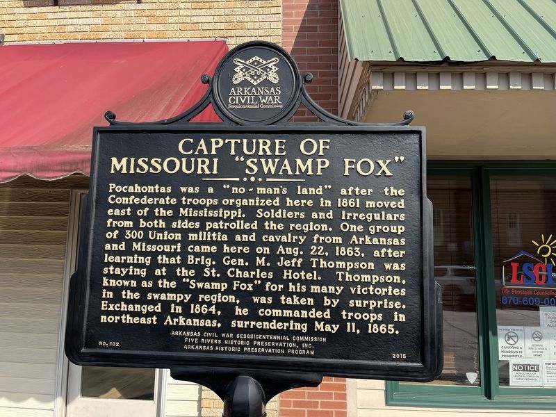 Capture of Missouri "Swamp Fox" Marker image. Click for full size.