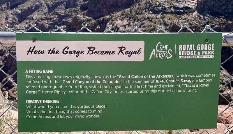 How the Bridge Became Royal Marker. Click for full size. How the Bridge Became Royal Marker image. Click for full size.