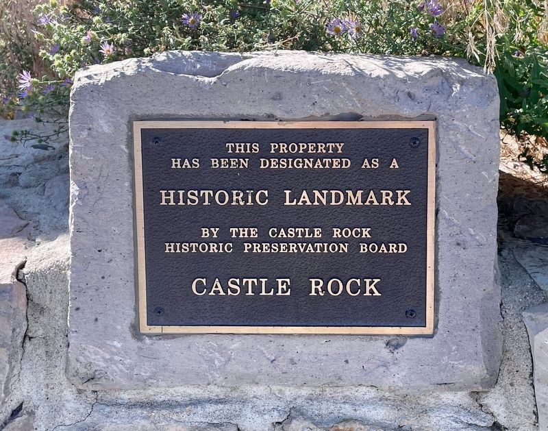 This nearby plaque shows Castle Rock as a local Historic Landmark. image. Click for full size.