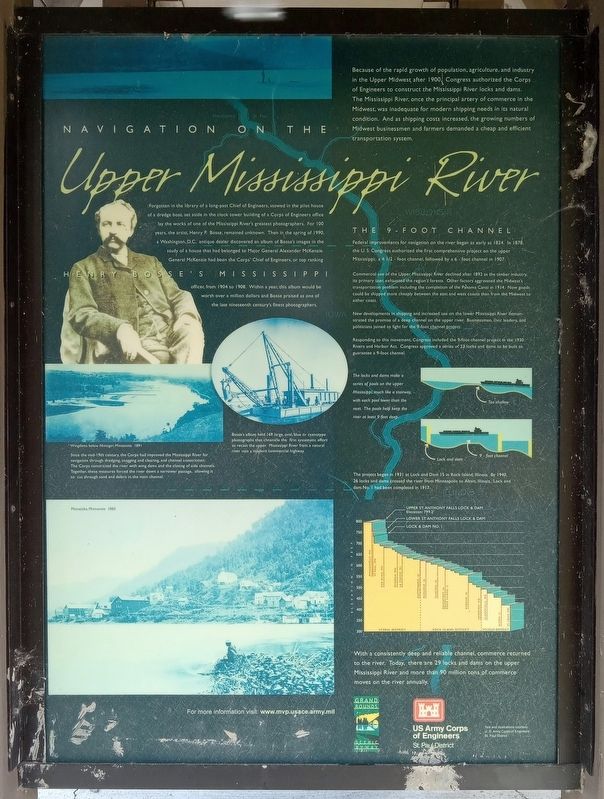 Navigation on the Upper Mississippi River Marker image. Click for full size.