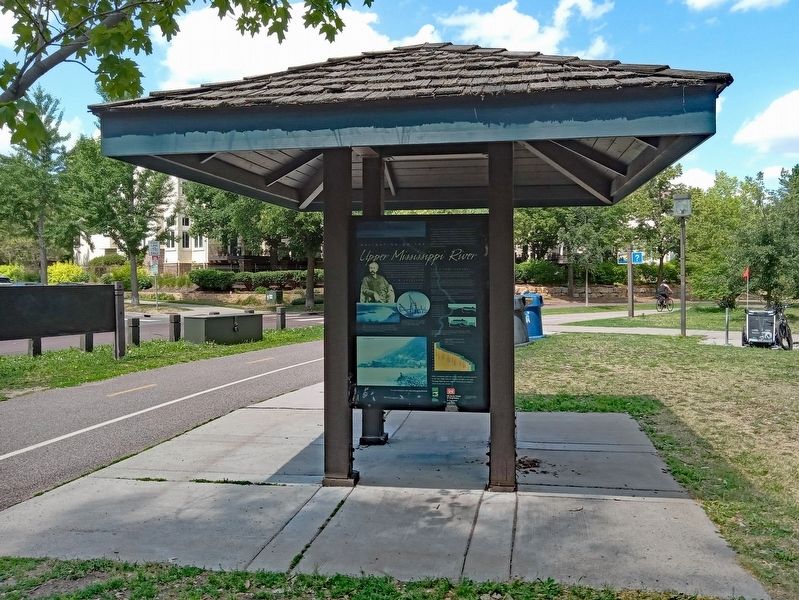 Navigation on the Upper Mississippi River Marker in James I. Rice Park. Click for full size. Navigation on the Upper Mississippi River Marker in James I. Rice Park image. Click for full size.