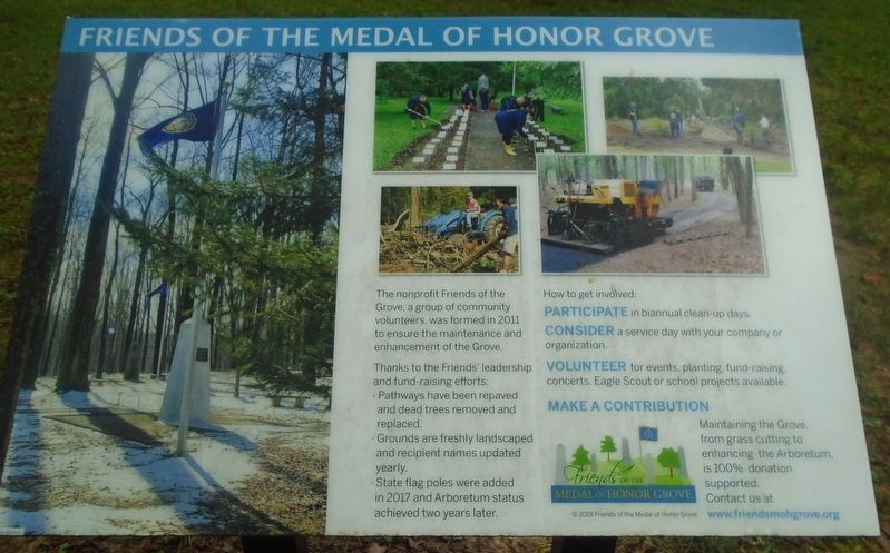 Friends of the Medal of Honor Grove Marker image. Click for full size.