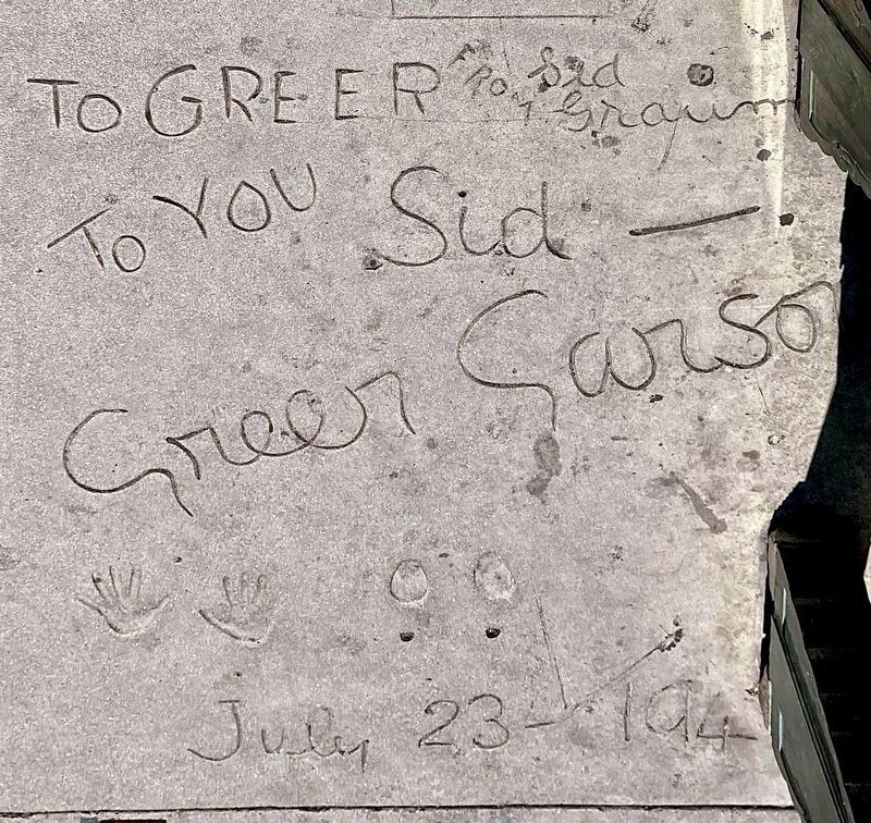 Greer Garsons Signature Tablet image. Click for full size.