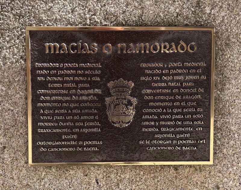 Mac�as O Namorado / Mac�as the Lover Marker image. Click for full size.