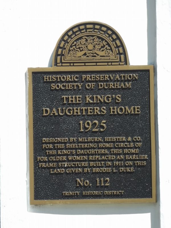 The King's Daughters Home Marker image. Click for full size.