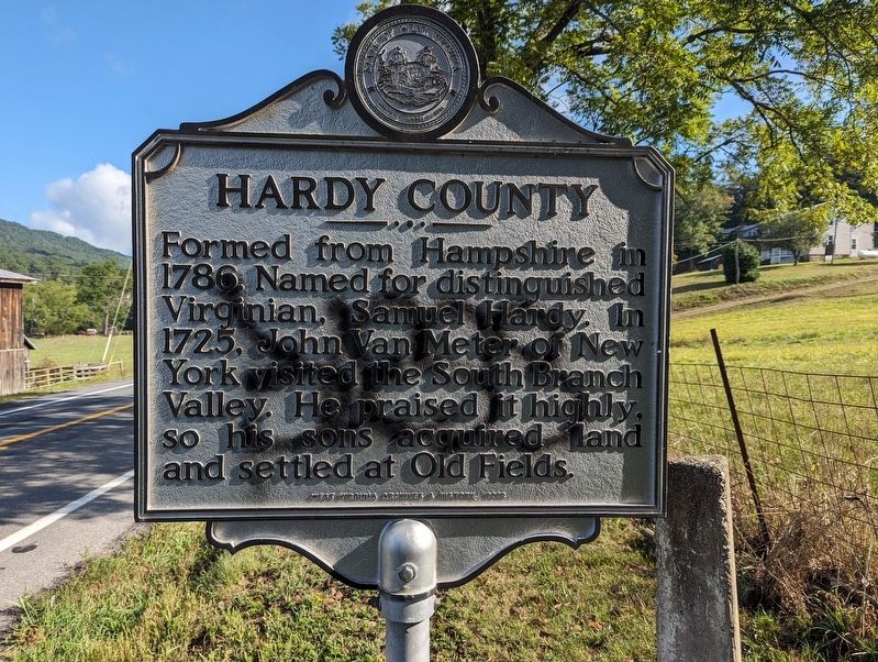 Hardy County side of marker image. Click for full size.