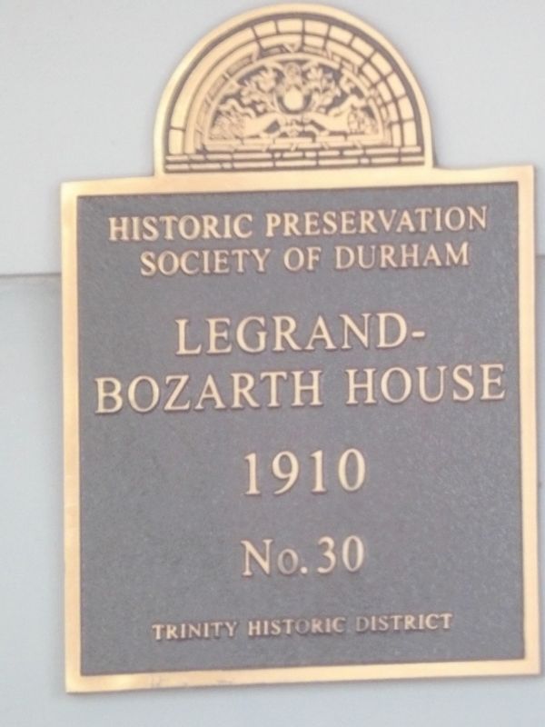 LeGrand-Bozarth House Marker. Click for full size. LeGrand-Bozarth House Marker image. Click for full size.