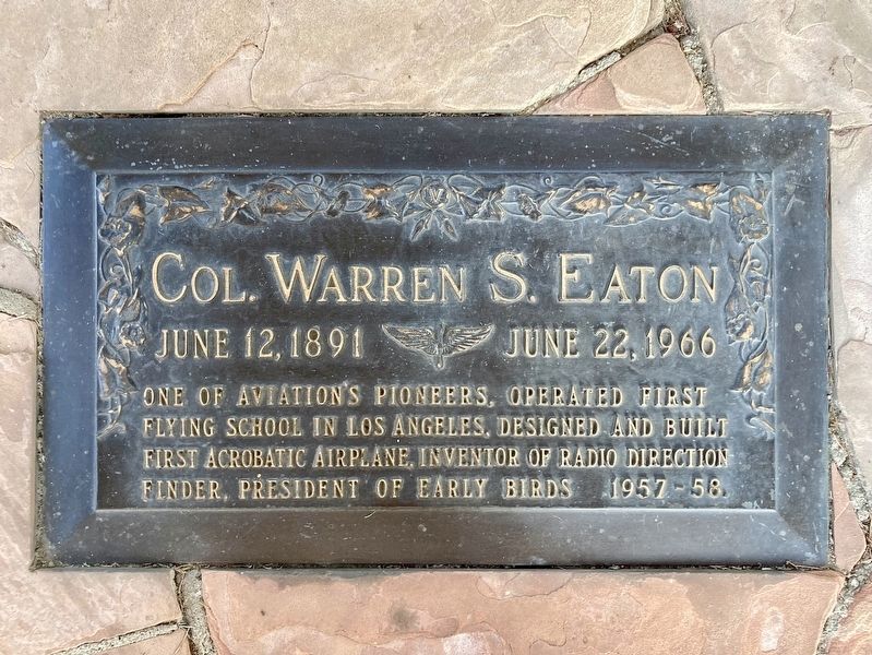 Col. Warren S. Eaton Marker image. Click for full size.