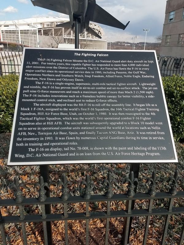 The Fighting Falcon Marker. Click for full size. The Fighting Falcon Marker image. Click for full size.