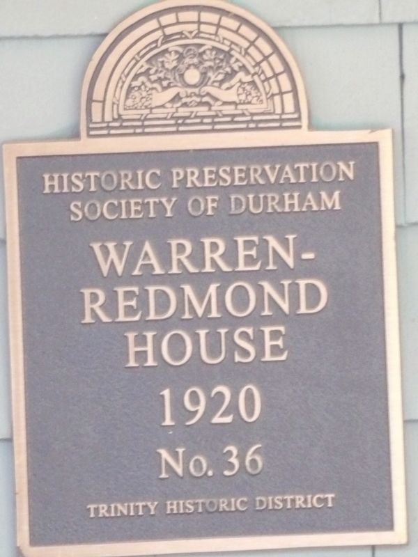Warren-Redmond House Marker image. Click for full size.