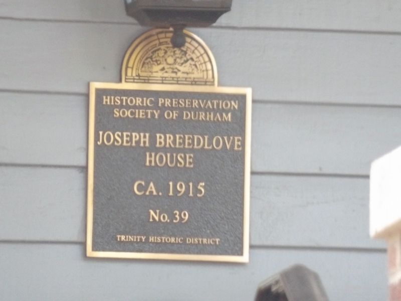 Joseph Breedlove House Marker. Click for full size. Joseph Breedlove House Marker image. Click for full size.
