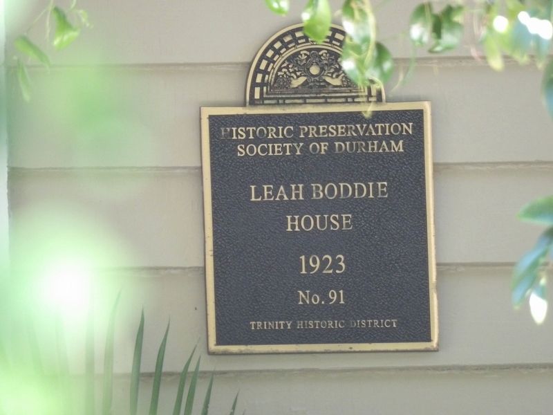 Leah Boddie House Marker. Click for full size. Leah Boddie House Marker image. Click for full size.