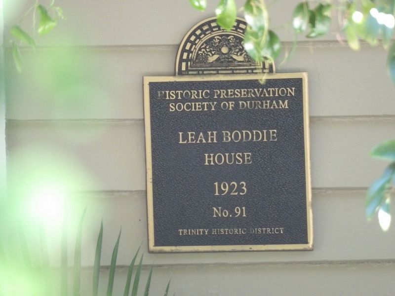 Leah Boddie House Marker image. Click for full size.