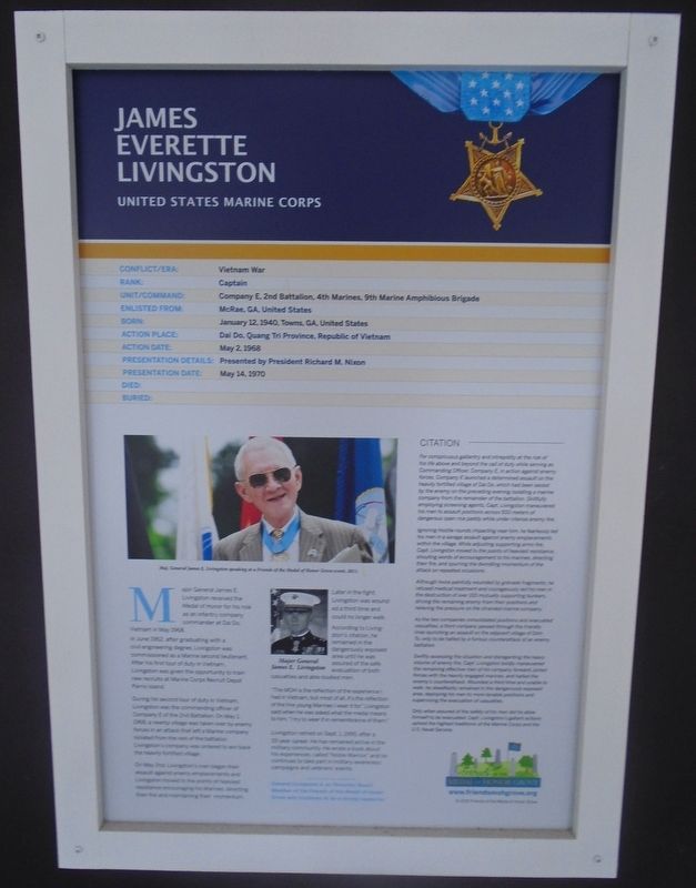 James Everette Livingston Marker image. Click for full size.