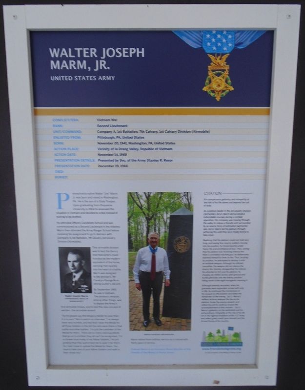 Walter Joseph Marm, Jr. Marker image. Click for full size.