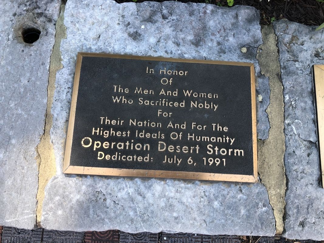 Operation Desert Storm Memorial. Click for full size. Operation Desert Storm Memorial image. Click for full size.