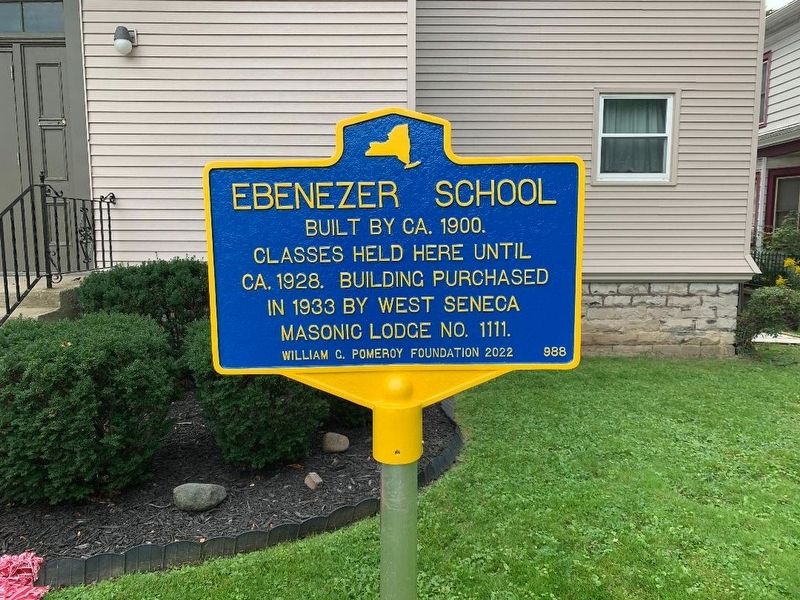 Ebenezer School Marker. Click for full size. Ebenezer School Marker image. Click for full size.