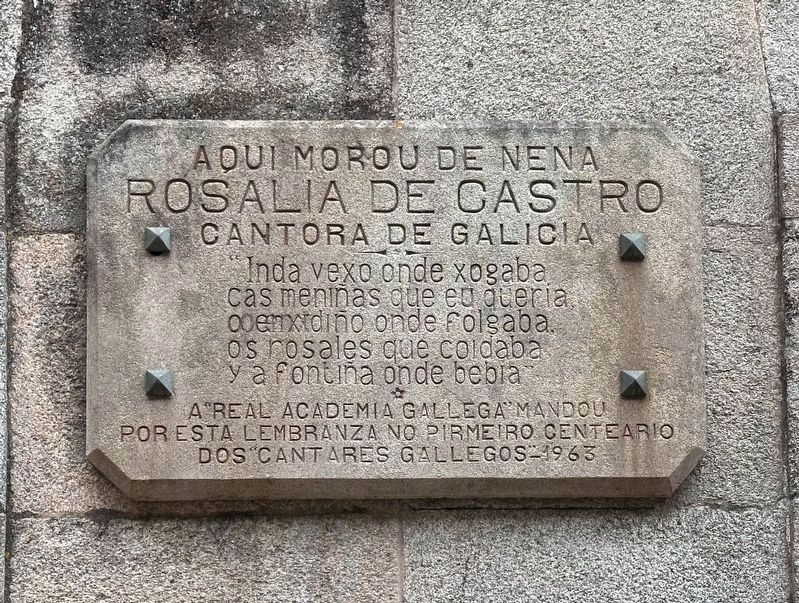 Rosalia de Castro Marker image. Click for full size.