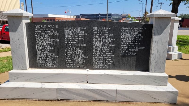 In Memory of All Cherokee County Veterans - Reverse Side of 2nd Monument image. Click for full size.