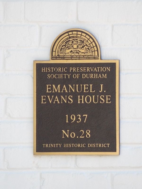 Emanuel J. Evans House Marker. Click for full size. Emanuel J. Evans House Marker image. Click for full size.