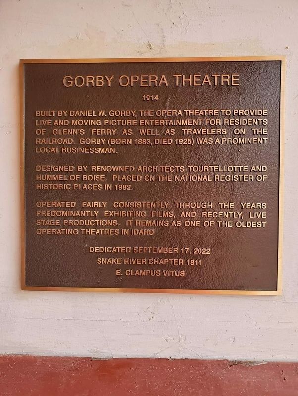 Gorby Opera Theatre Marker image. Click for full size.