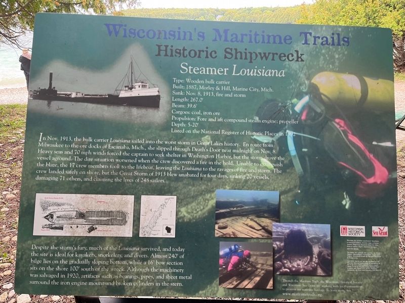 Historic Shipwreck Marker. Click for full size. Historic Shipwreck Marker image. Click for full size.