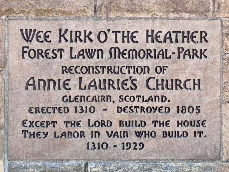 Wee Kirk o the Heather Cornerstone image. Click for full size.