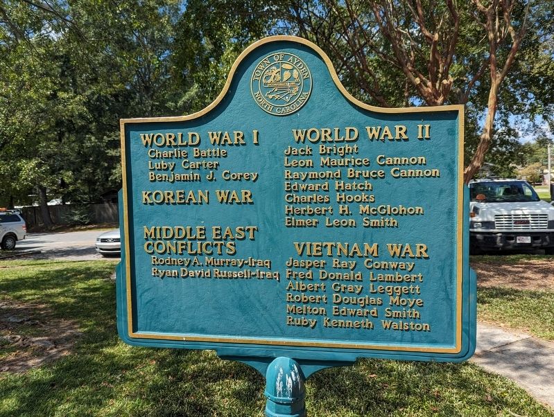 Veteran''s Memorial Marker, Side Two image. Click for full size.