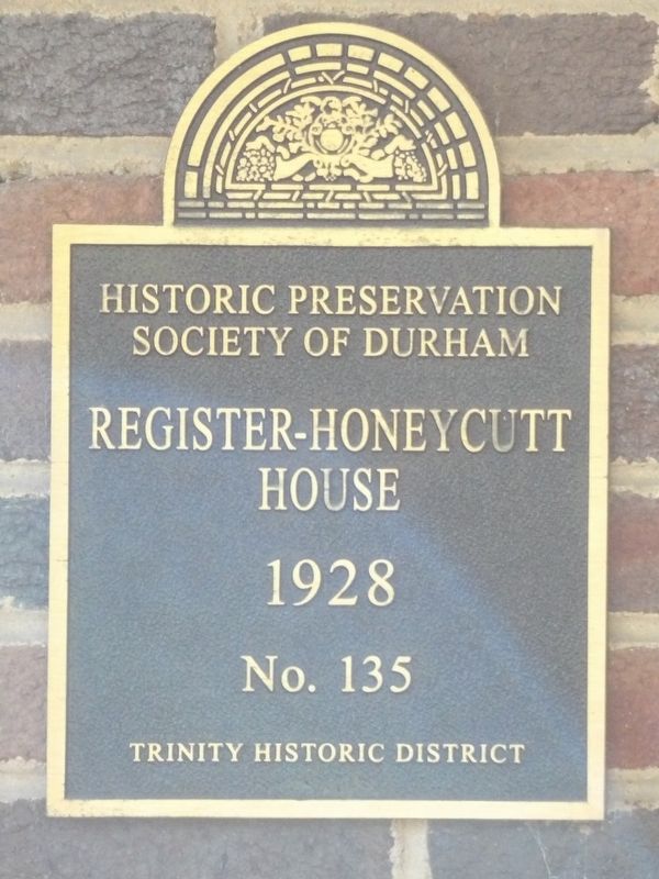 Register-Honeycutt House Marker image. Click for full size.