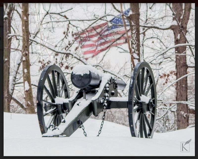 Fort Ethan Allen Cannon north winter image. Click for full size.