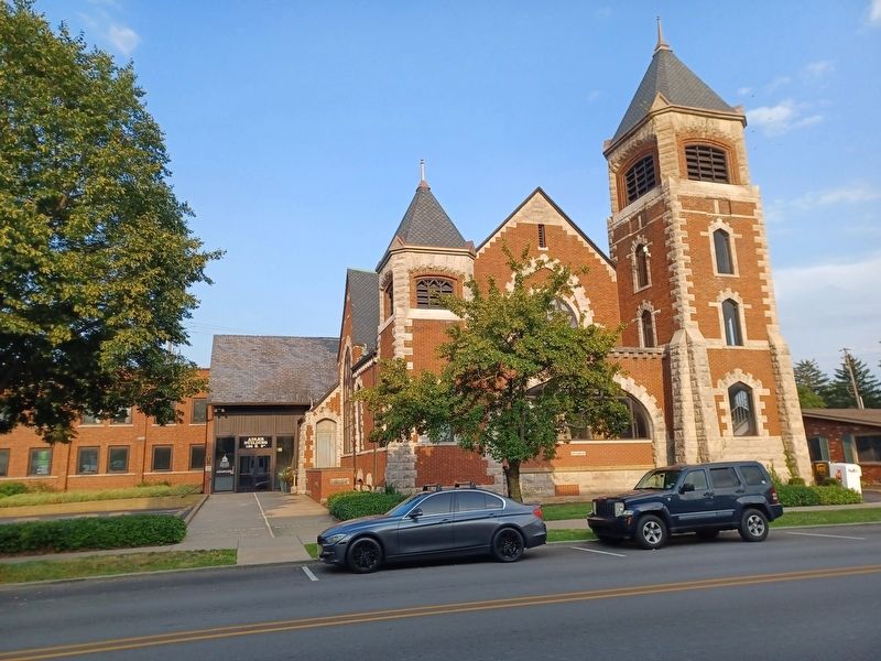 First Christian Church and Marker. Click for full size. First Christian Church and Marker image. Click for full size.