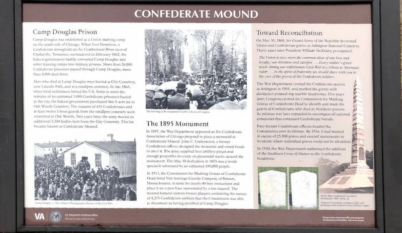 Confederate Mound Marker image. Click for full size.
