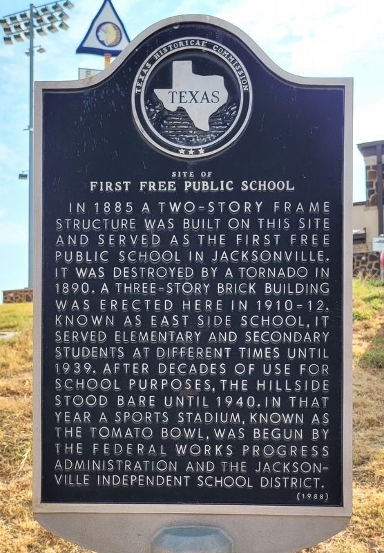 Site of First Free Public School Marker image. Click for full size.
