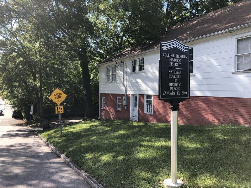 College Heights Historic District Marker. Click for full size. College Heights Historic District Marker image. Click for full size.