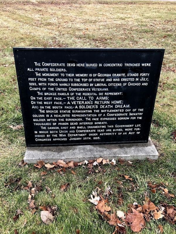 Marker describing the Confederate Mound image. Click for full size.