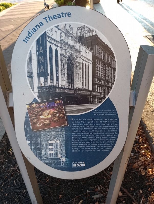 Indiana Theatre Marker image. Click for full size.