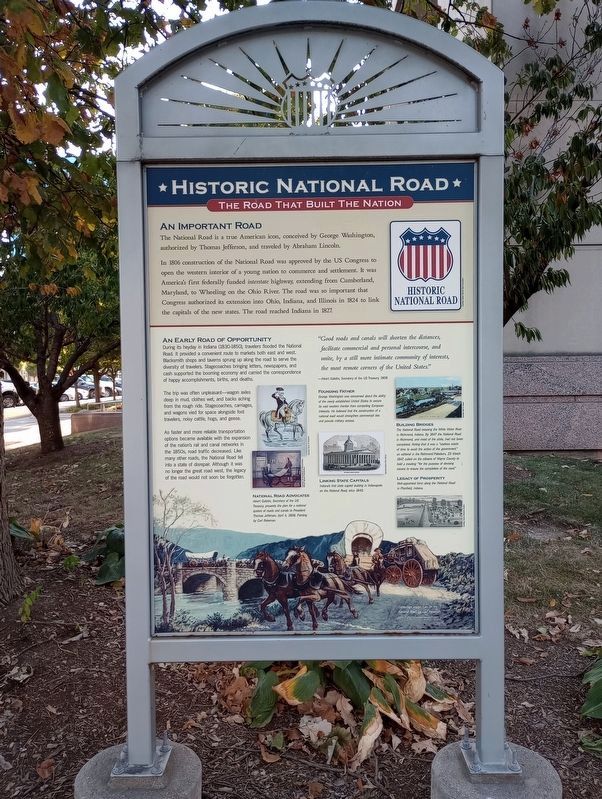 Historic National Road side of the marker image. Click for full size.
