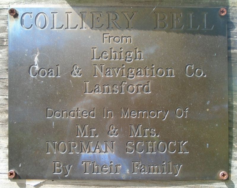 Colliery Bell Marker. Click for full size. Colliery Bell Marker image. Click for full size.