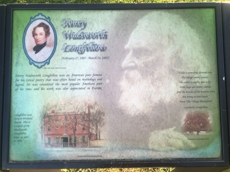 Henry Wadsworth Longfellow Marker. Click for full size. Henry Wadsworth Longfellow Marker image. Click for full size.