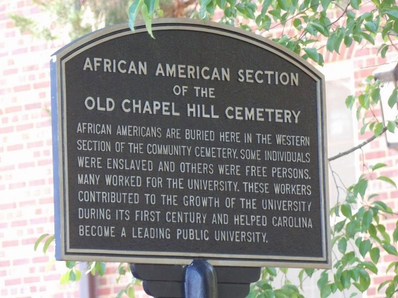 African American Section of the Old Chapel Hill Cemetery image. Click for full size.