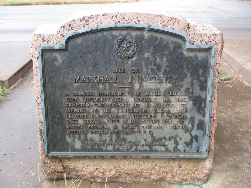Site of Marshall University Marker. Click for full size. Site of Marshall University Marker image. Click for full size.