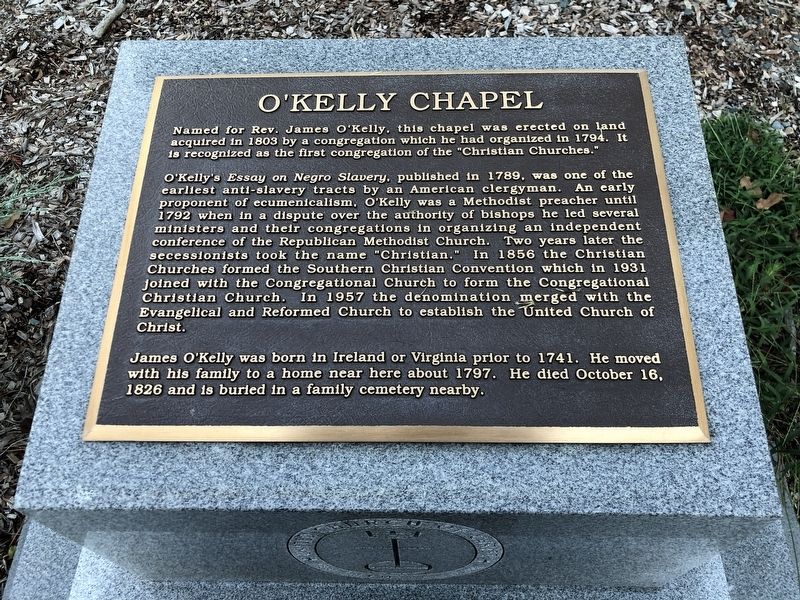 O'Kelly Chapel Marker image. Click for full size.