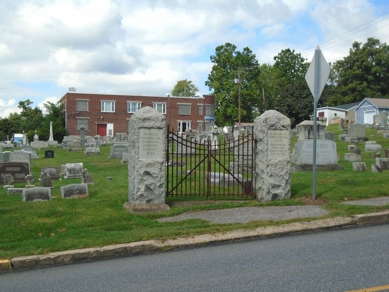 St. Paul's Evangelical Lutheran Cemetery Gateway. Click for full size. St. Paul's Evangelical Lutheran Cemetery Gateway image. Click for full size.