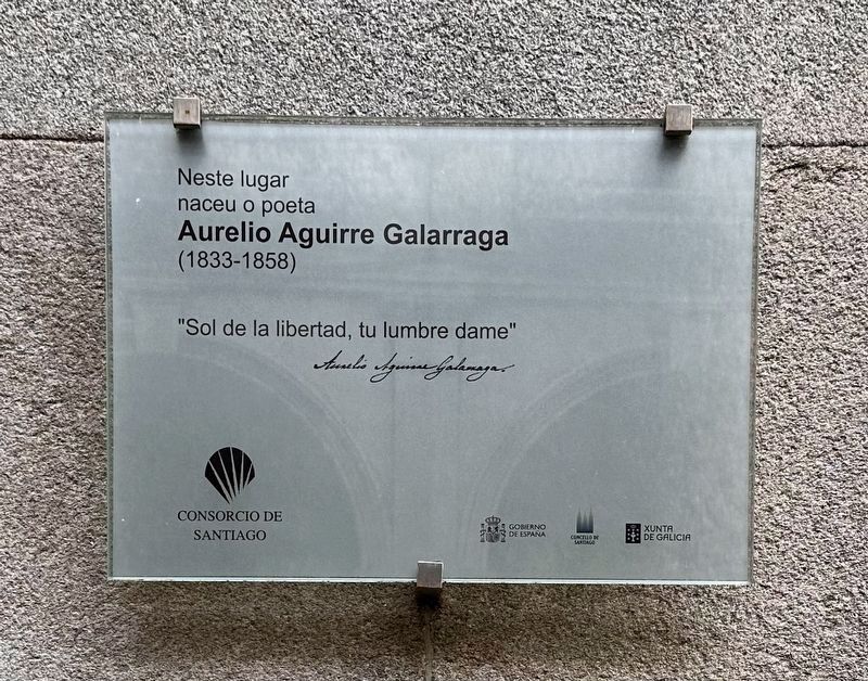 Aurelio Aguirre Galarraga Marker - wide view image. Click for full size.